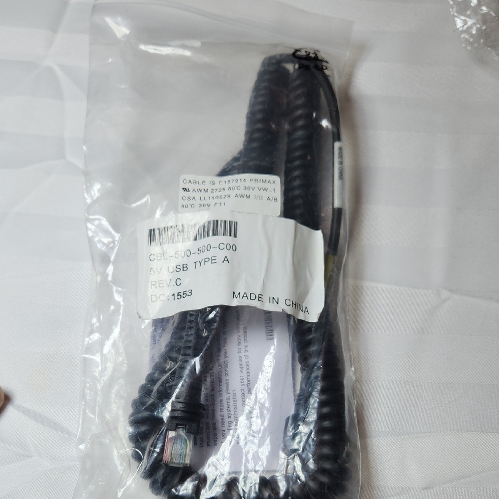 Black Coiled USB 5V USB Type A